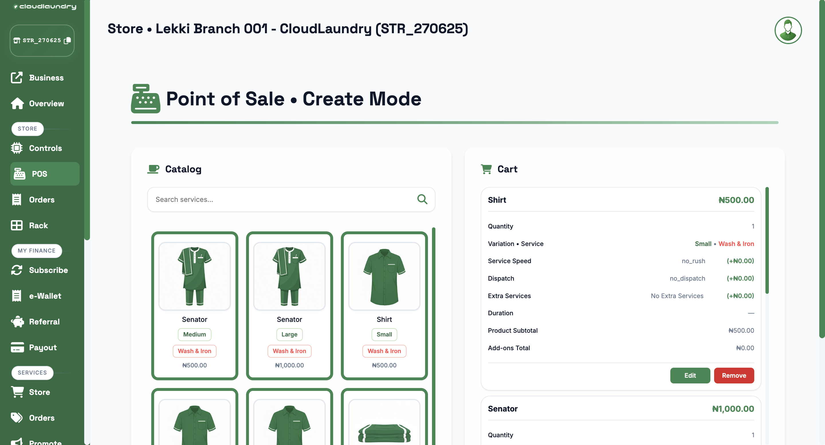 CloudLaundry Dashboard